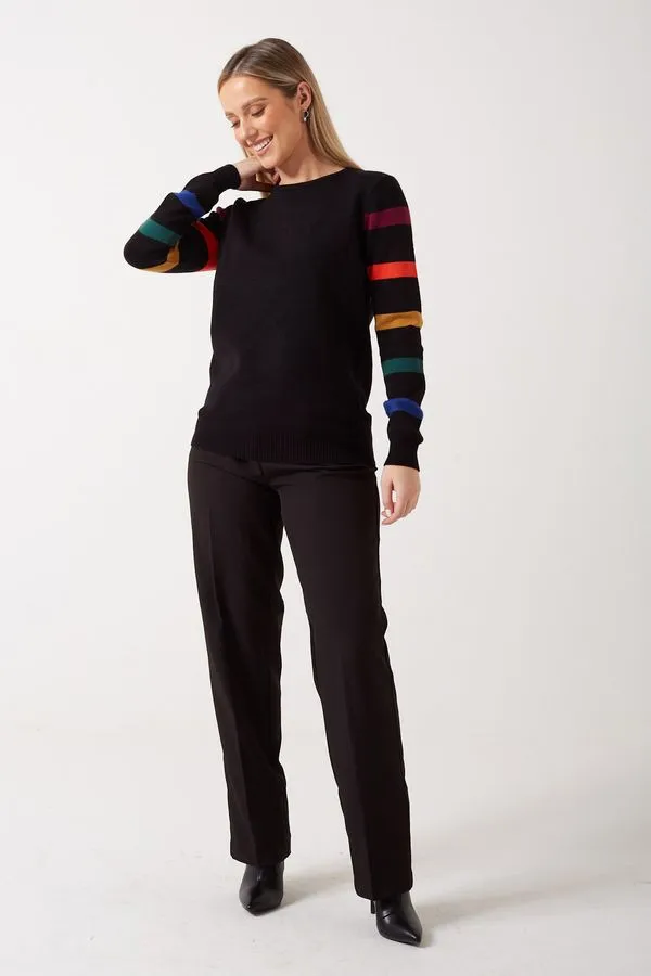 Sugarhill - Stacey Jumper - Black Stripe Sleeve