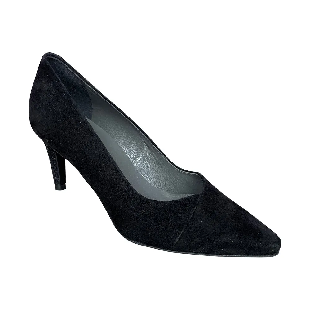 Tangi-Black Sued Sparkle Heel