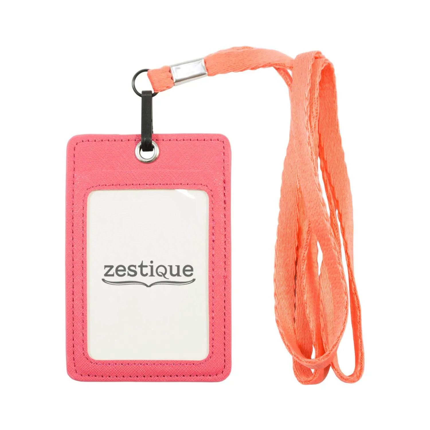 Unisex ID & Credit Cards Holder Wallet with Lanyard - Pink