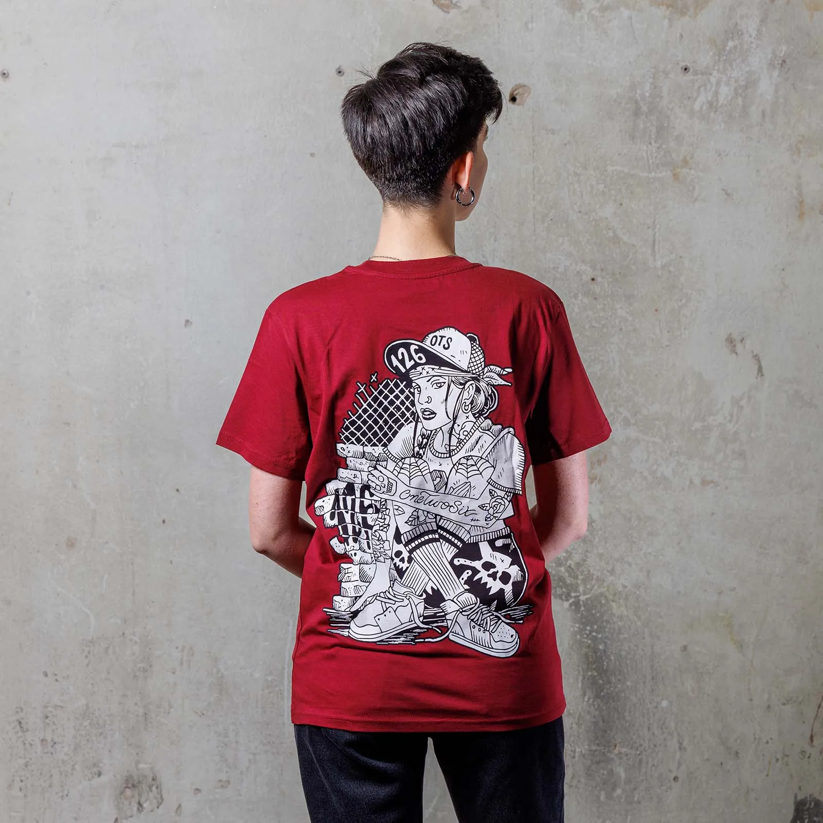 Usanami T-Shirt (Burgundy/Organic Cotton)