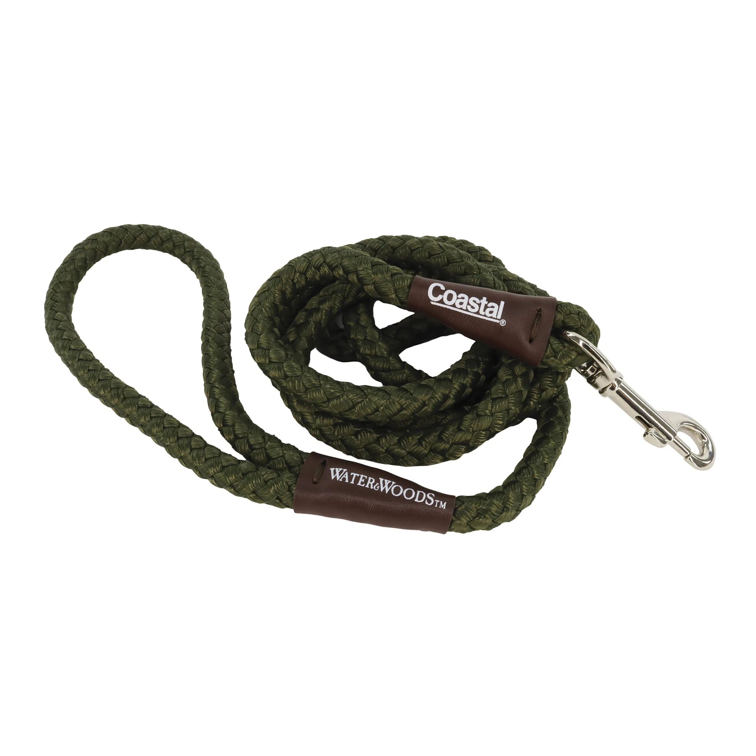 Water & Woods Braided Rope Snap Dog Leash