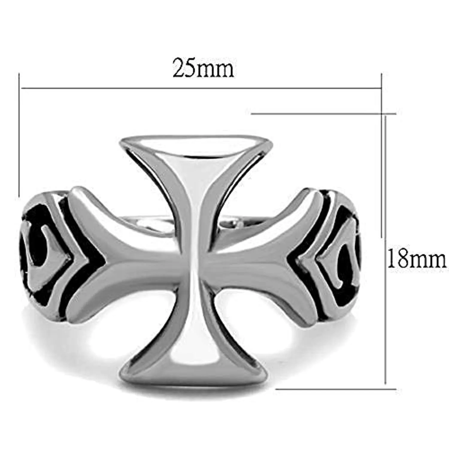 WildKlass Stainless Steel Ring High Polished (no Plating) Men Epoxy Jet