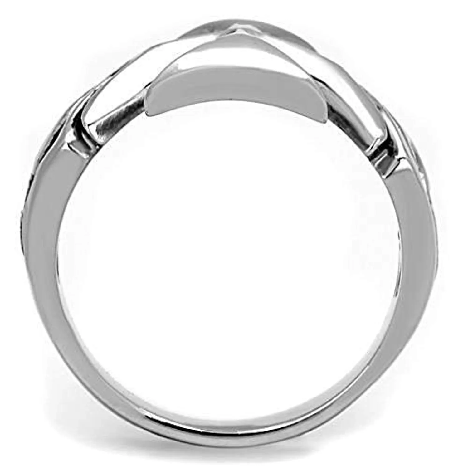 WildKlass Stainless Steel Ring High Polished (no Plating) Men Epoxy Jet