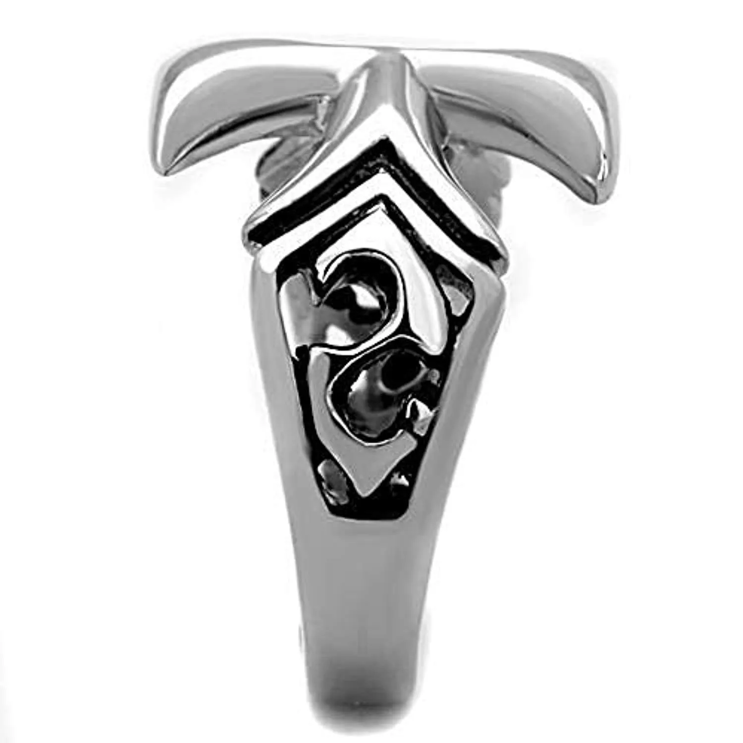 WildKlass Stainless Steel Ring High Polished (no Plating) Men Epoxy Jet